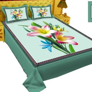 Premium Quality 100% Cotton Panel Bed Sheet