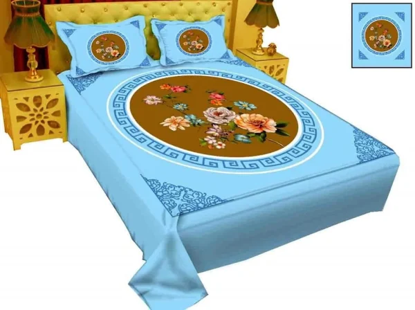 Premium Quality 100% Cotton Panel Bed Sheet