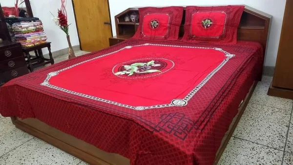 Premium Quality 100% Cotton Panel Bed Sheet