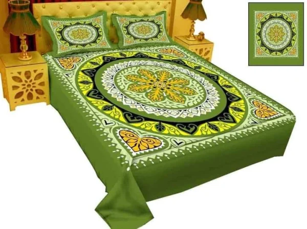 Premium Quality 100% Cotton Panel Bed Sheet