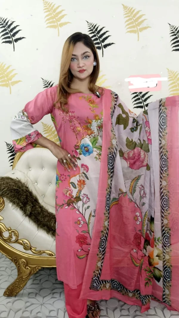 Pure Cotton Three Piece