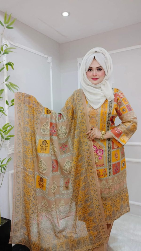 Pure Cotton Three Piece