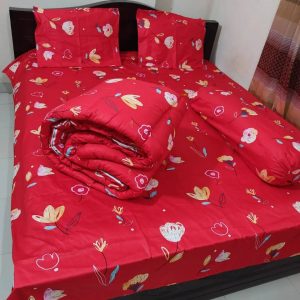 Premium Quality Twill Cotton Comforter 5 Pcs Set