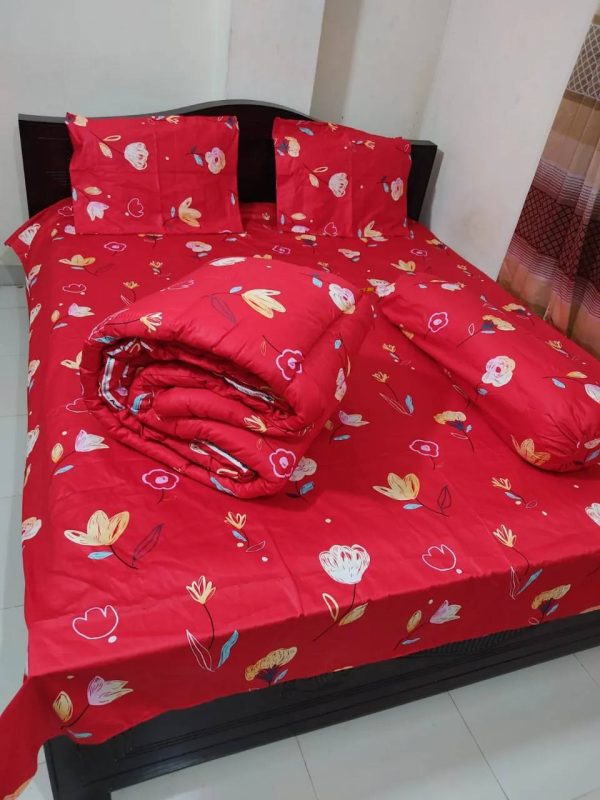 Premium Quality Twill Cotton Comforter 5 Pcs Set
