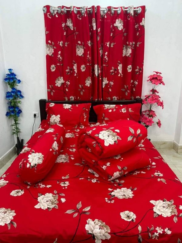 Premium Quality Twill Cotton Comforter 5 Pcs Set