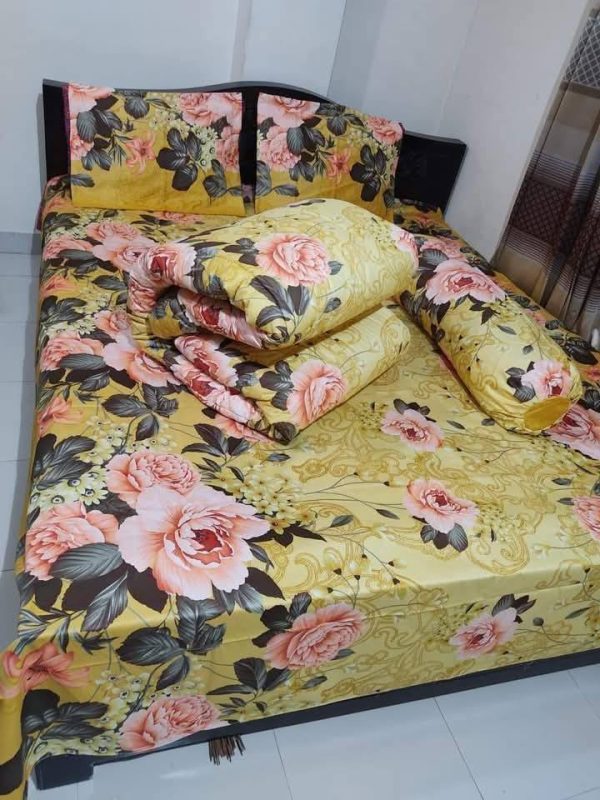 Premium Quality Twill Cotton Comforter 5 Pcs Set