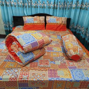 Premium Quality Twill Cotton Comforter 5 Pcs Set