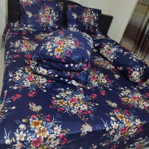 Premium Quality Twill Cotton Comforter 5 Pcs Set