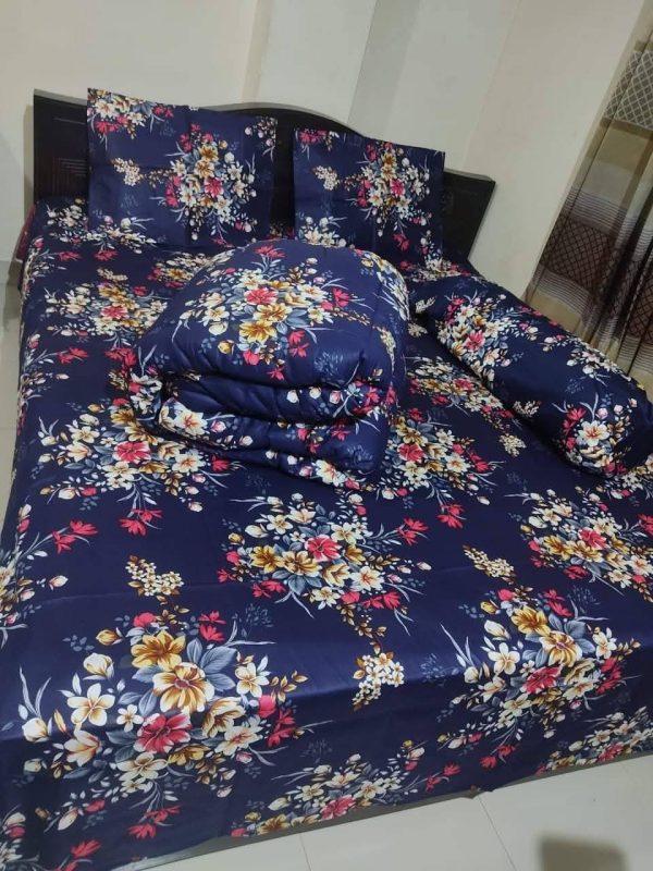 Premium Quality Twill Cotton Comforter 5 Pcs Set