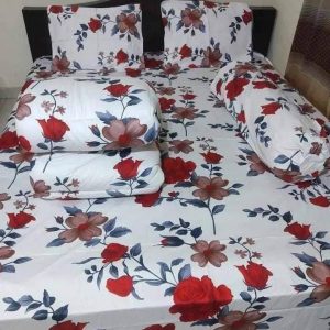 Premium Quality Twill Cotton Comforter 5 Pcs Set