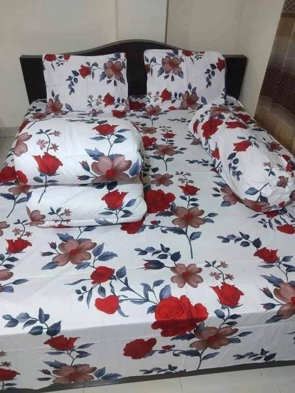 Premium Quality Twill Cotton Comforter 5 Pcs Set