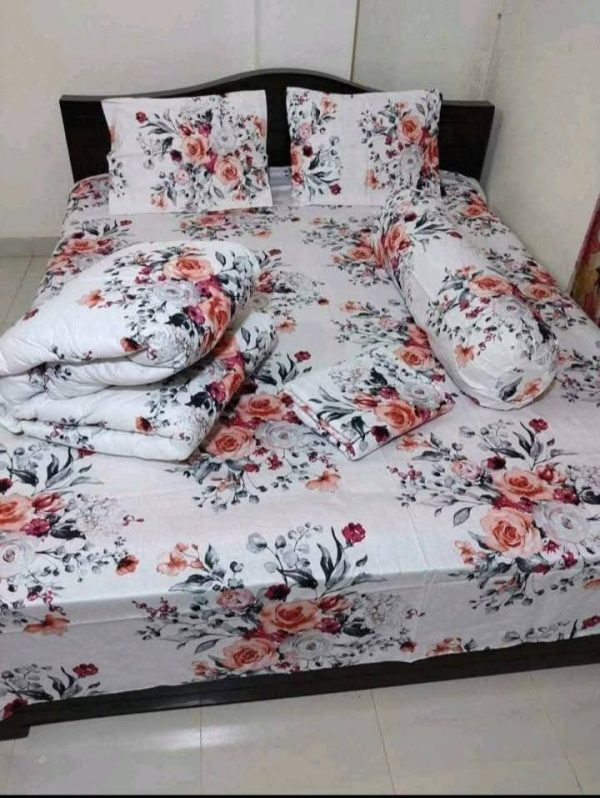 Premium Quality Twill Cotton Comforter 5 Pcs Set