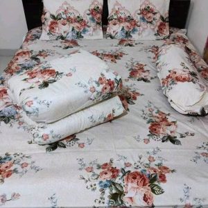 Premium Quality Twill Cotton Comforter 5 Pcs Set