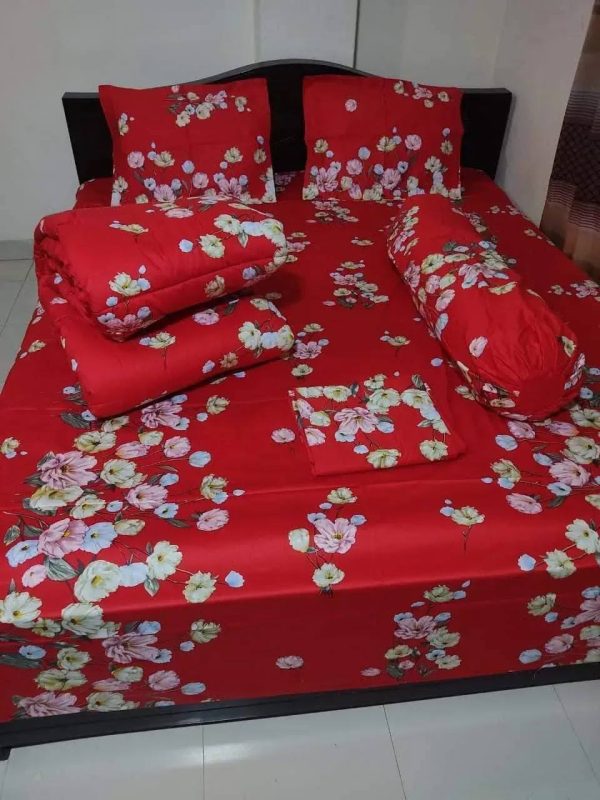 Premium Quality Twill Cotton Comforter 5 Pcs Set