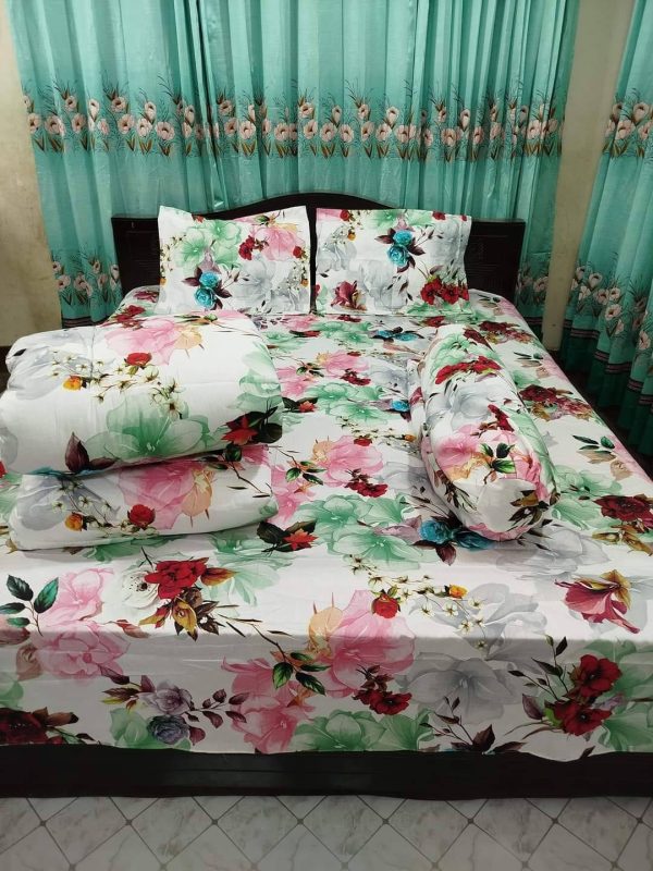 Premium Quality Twill Cotton Comforter 5 Pcs Set