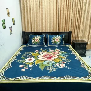Blue Floral Bedsheet