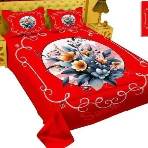 Red Flower Bedsheet